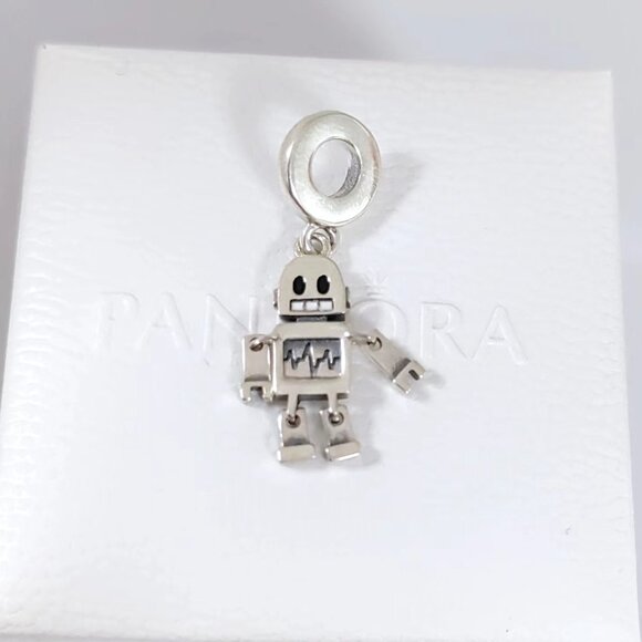 Pandora 2022 Bestie Bot Robot Dangle Charm Bracelet Pendant S925 Silver with box - Picture 2 of 5